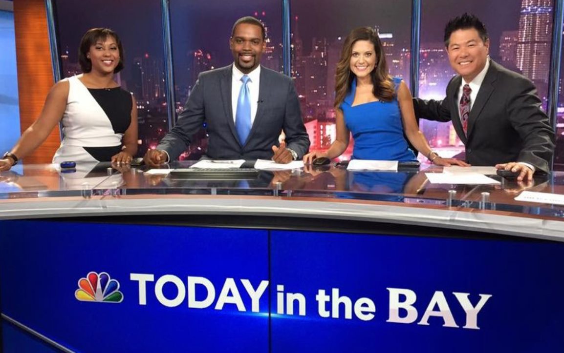 The full Today in the Bay anchor team at the NBC Bay Area desk