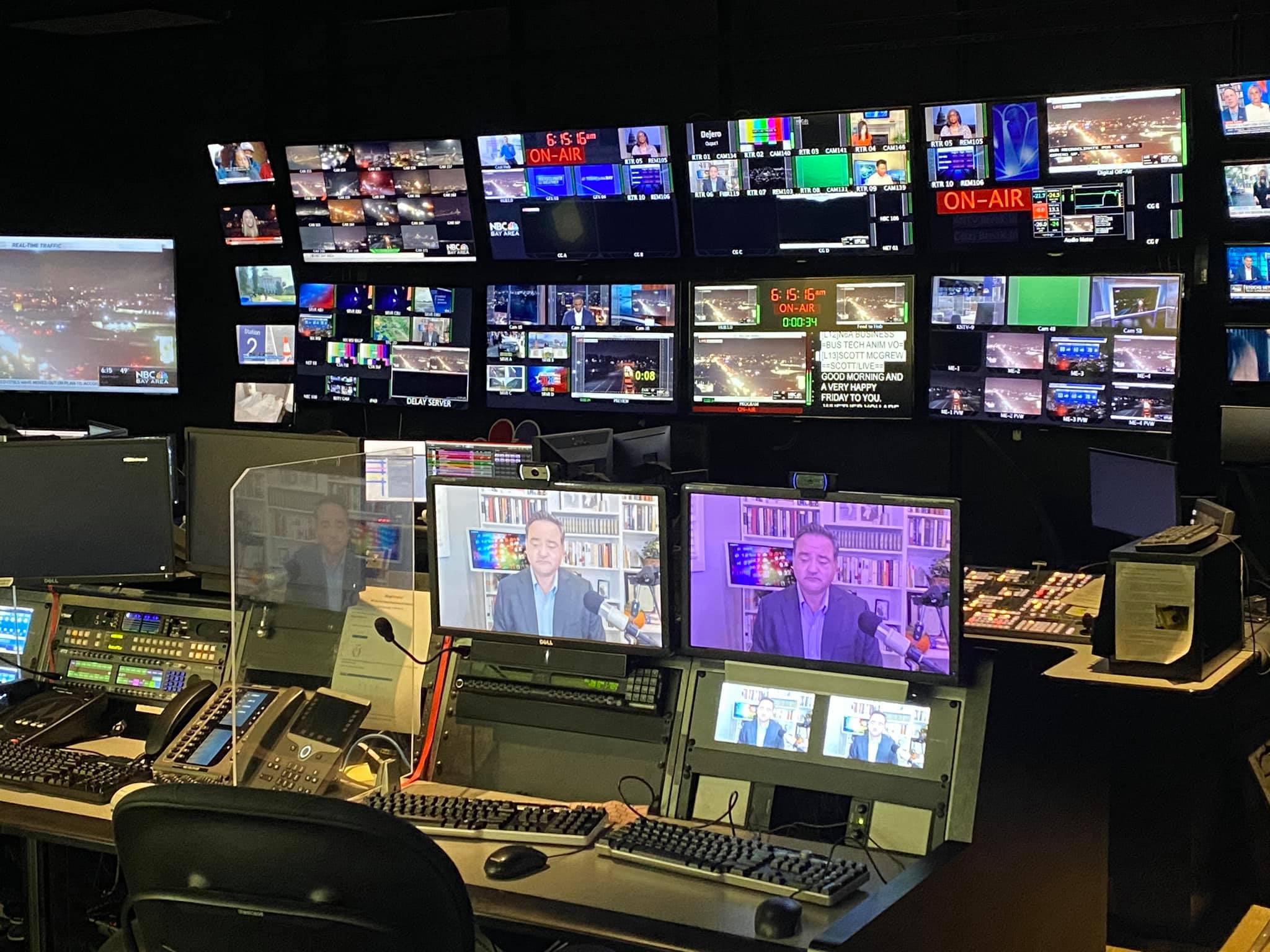 The live control room at NBC Bay Area